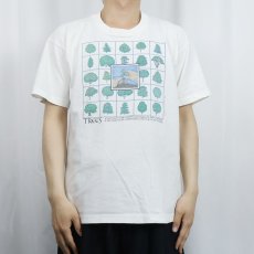 画像2: 90's USA製 "TREES" イラストプリントTシャツ L (2)