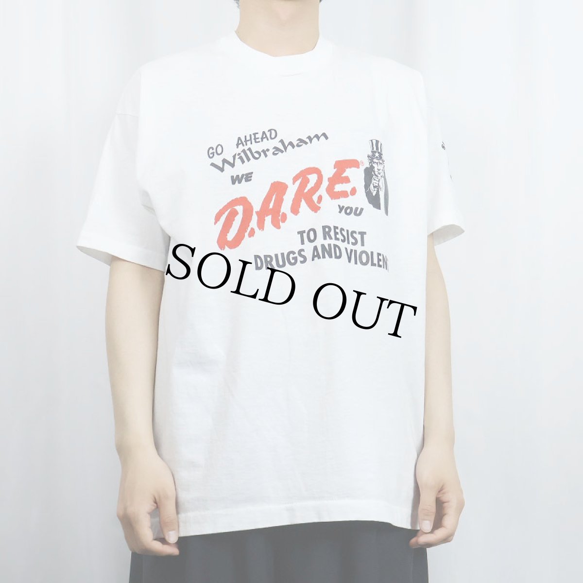 画像2: 90's USA製 "D.A.R.E. TO RESIST DRUGS AND VIOLENCE" 薬物乱用防止団体 メッセージプリントTシャツ XL (2)