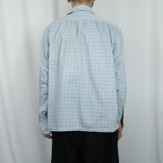 画像3: 60〜70's ULTIMO チェック柄 コットンオープンカラーシャツ  (3)