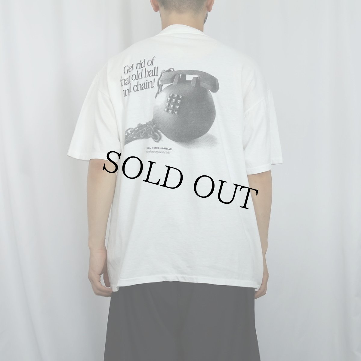 画像4: 90's HELLO Direct "Get rid of that old ball and chain!" 通信企業 プリントTシャツ XL (4)
