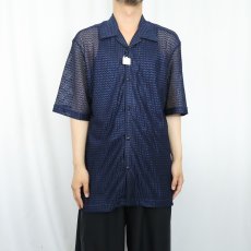 画像2: 90's POP ICON USA製 メッシュオープンカラーシャツ XXL  (2)