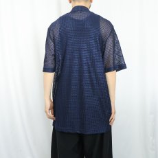 画像3: 90's POP ICON USA製 メッシュオープンカラーシャツ XXL  (3)