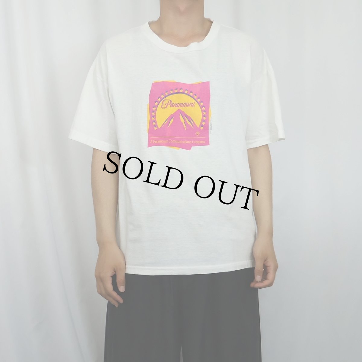 画像2: 90's Paramount Film Company 映画製作会社 ロゴプリントTシャツ L (2)
