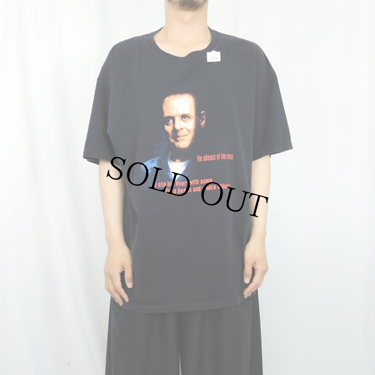 画像2: 2000's THE SILENCE OF THE LAMBS "...I ate his liver with some..." ホラー映画プリントTシャツ BLACK XL (2)