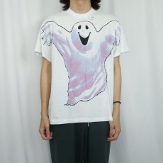 画像2: 80's USA製 ゴースト 大判発砲プリントTシャツ XL (2)