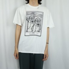 画像2: 90〜2000's "THE SCREECH" ムンクの叫び パロディプリントTシャツ L (2)