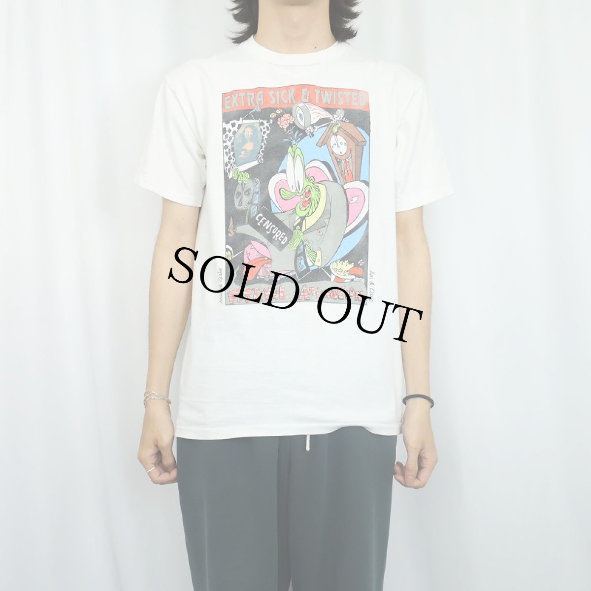 画像2: 90's USA製 "Spike & Mike's Festival of Animation" アニメーションフェスティバル プリントTシャツ L (2)