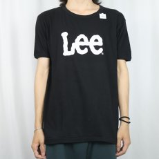 画像2: 80〜90's "Lee" ロゴプリントTシャツ BLACK XL (2)