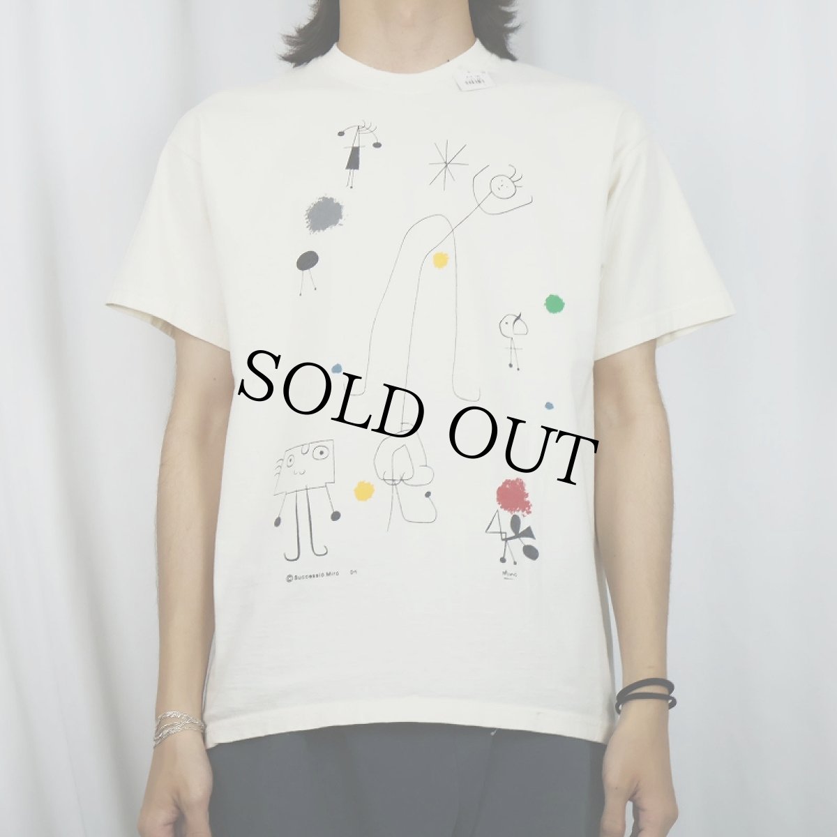 画像2: 2000's Joan Miro アートプリントTシャツ M (2)