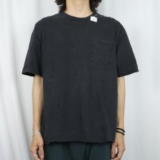 画像2: 90's Hanes 無地 カットオフポケットTシャツ BLACK XL (2)