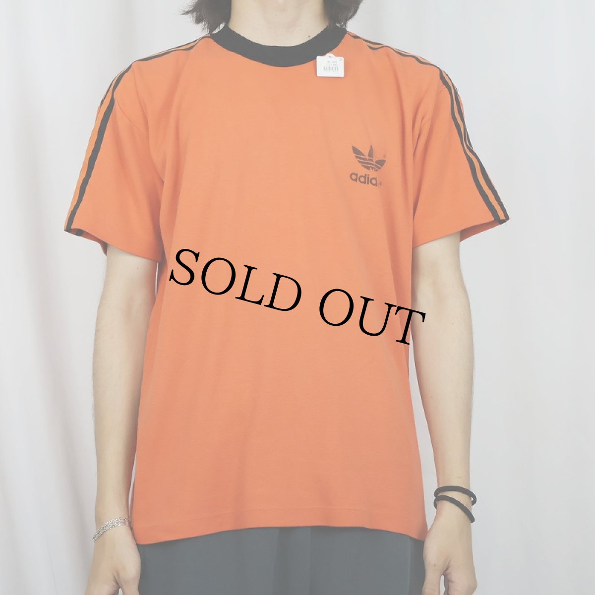 画像2: 80〜90's adidas サイドライン ロゴプリントTシャツ (2)