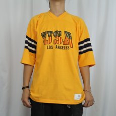 画像2: 70〜80's USA製 "USA" 切り替えデザイン フットボールTシャツ XL (2)