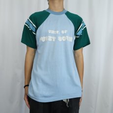 画像2: 70's Champion バータグ USA製 "UNIV. OF PUGET SOUND" 切り替えデザイン ラグランTシャツ L (2)