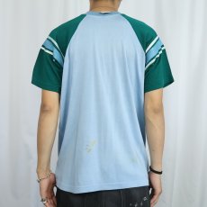 画像3: 70's Champion バータグ USA製 "UNIV. OF PUGET SOUND" 切り替えデザイン ラグランTシャツ L (3)