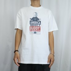 画像2: 90〜2000's Lee DUNGAREES USA製 "America Needs a Buddy!" キャラクタープリントTシャツ L (2)