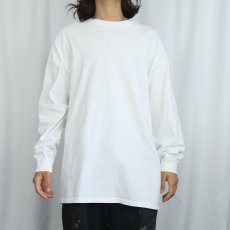 画像2: 90's Eddie Bauer USA製 無地ロンT M (2)