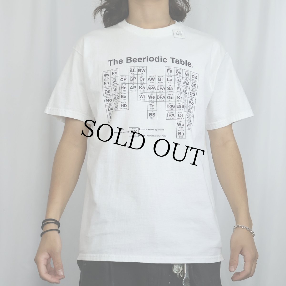 画像3: 90〜2000's "The Beeriodic Table" 周期表 パロディプリントTシャツ L (3)