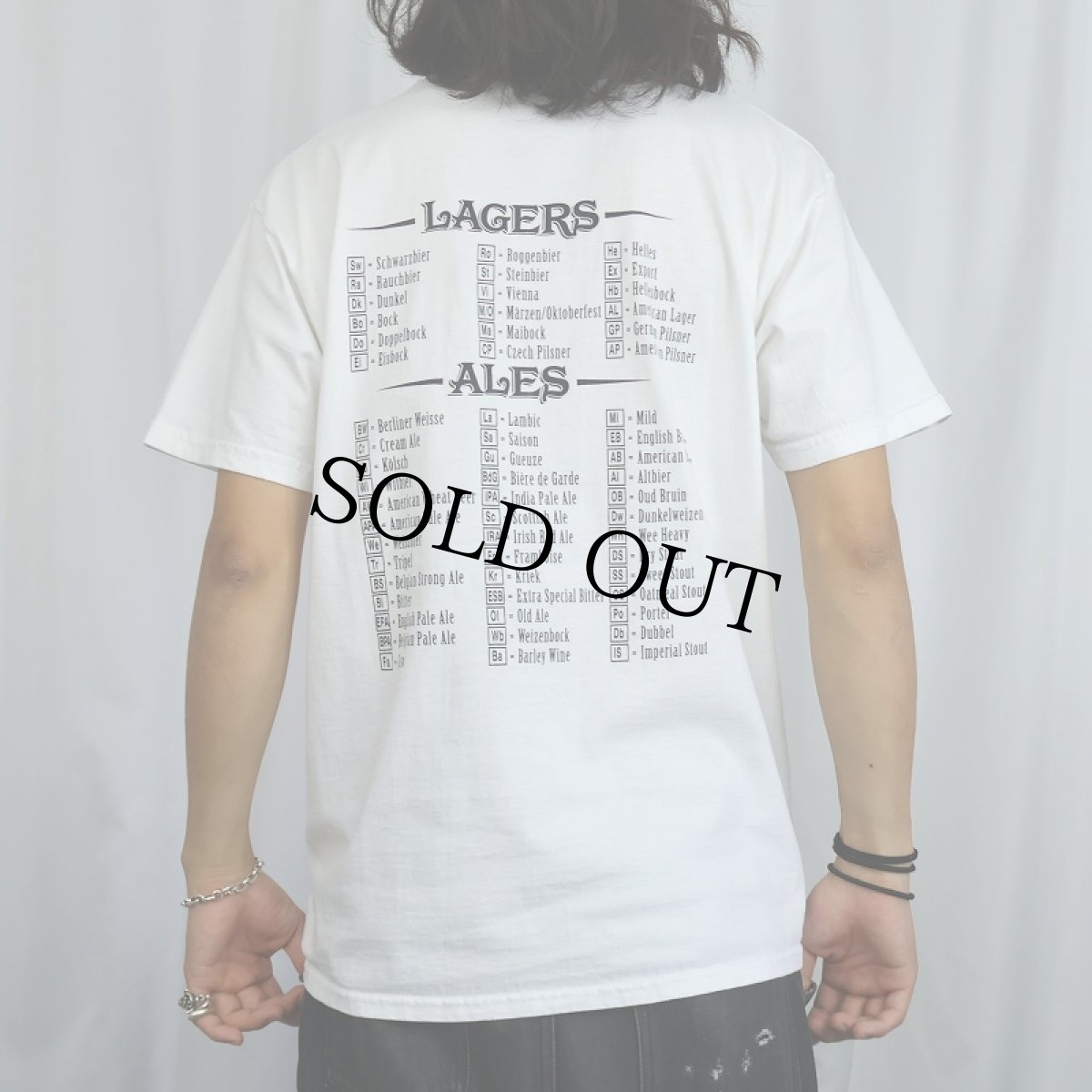 画像4: 90〜2000's "The Beeriodic Table" 周期表 パロディプリントTシャツ L (4)