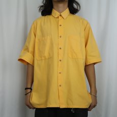 画像2: 80's BANANA REPUBLIC 無地コットンシャツ L (2)
