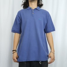 画像2: 90's Patagonia ロゴ刺繍 ポロシャツ M (2)