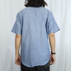 画像3: 70〜80's FIVE BROTHER USA製 シャンブレーワークシャツ フラッシャー付き M (3)