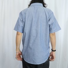 画像3: 70〜80's FIVE BROTHER USA製 シャンブレーワークシャツ フラッシャー付き M (3)