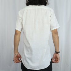 画像3: 60〜70's TWO-FIFTYS ワッペン付き ポリエステル×コットンシャツ (3)