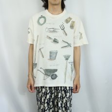画像2: 90's rel-e-vant products USA製 工具 プリントTシャツ L (2)