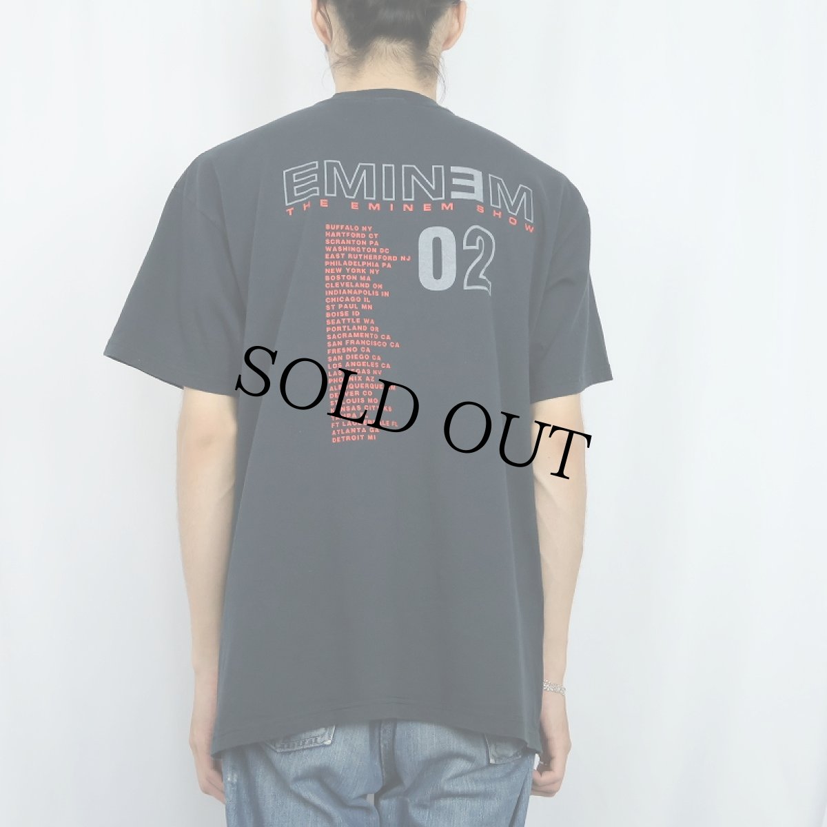 画像4: 2000's Eminem "THE EMINEM SHOW 02" ラッパーツアーTシャツ BLACK L (4)