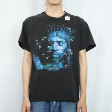 画像3: 90's Jimi Hendrix "SWEET ANGEL" ミュージシャンプリントTシャツ BLACK L (3)