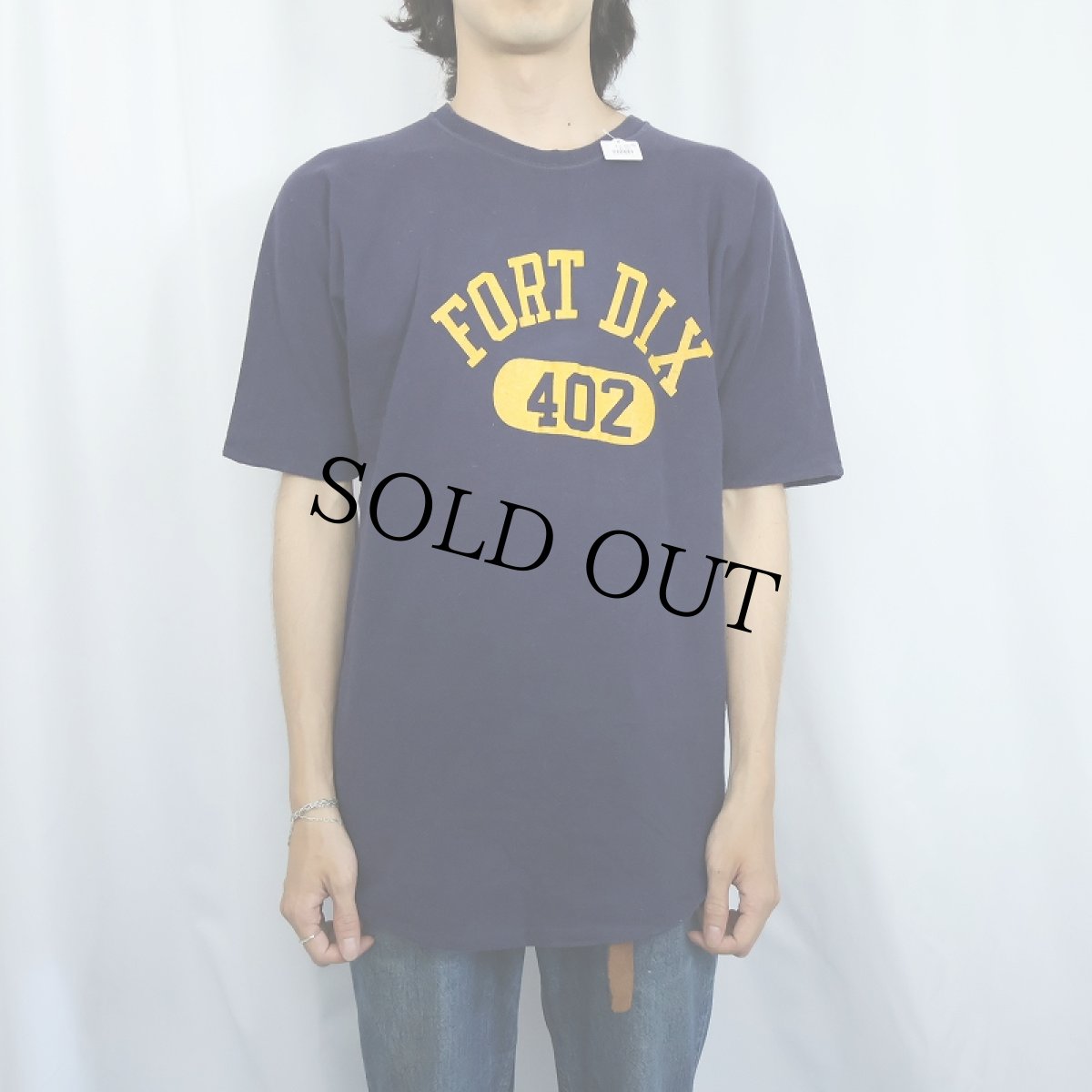 画像2: UNKNOWN "FORT DIX" ダブルフェイス リバーシブルTシャツ NAVY (2)