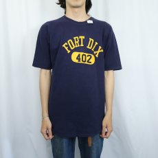 画像2: UNKNOWN "FORT DIX" ダブルフェイス リバーシブルTシャツ NAVY (2)