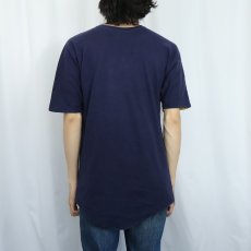 画像3: UNKNOWN "FORT DIX" ダブルフェイス リバーシブルTシャツ NAVY (3)