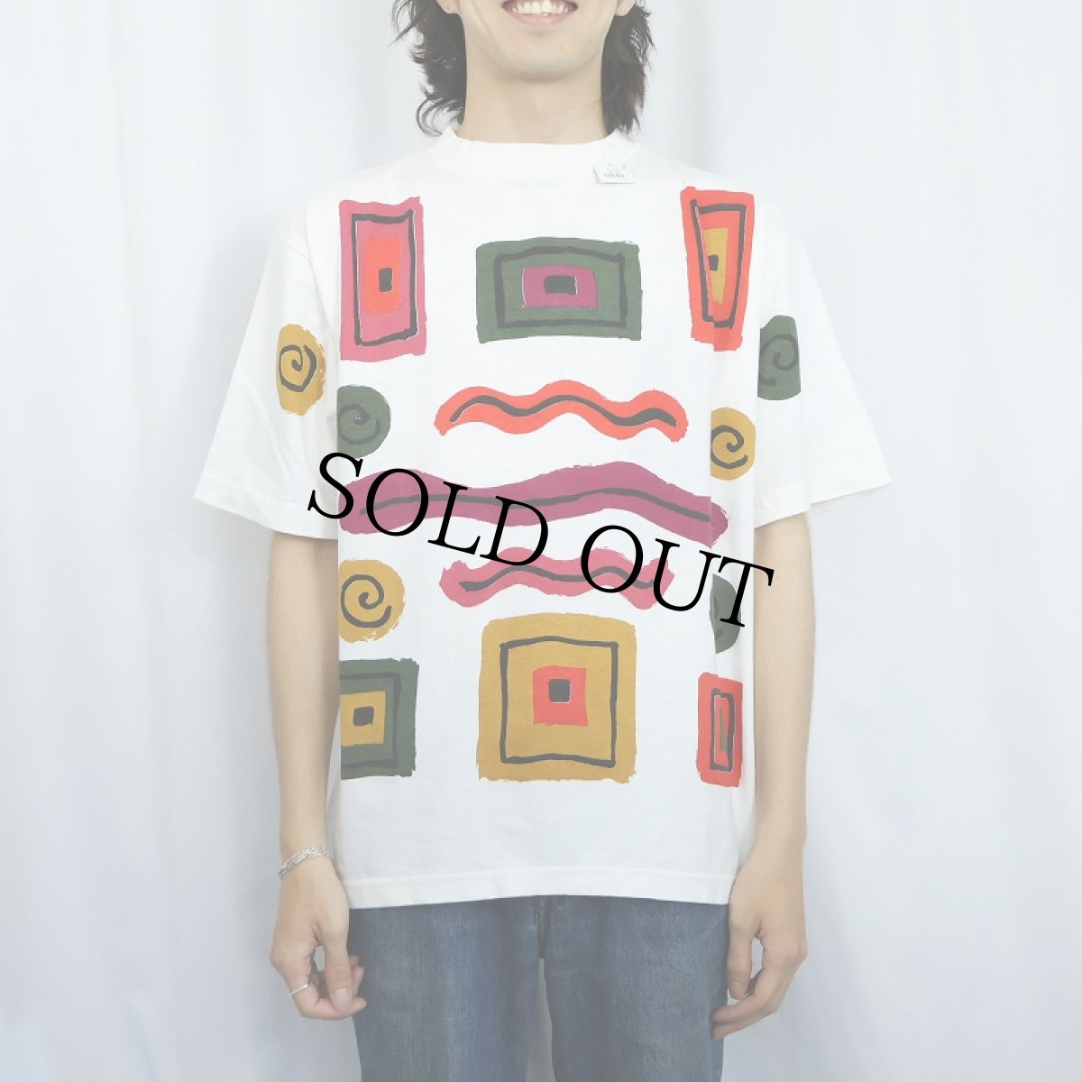 画像3: 90's California Connection, Inc. USA製 大判アートプリントTシャツ L (3)