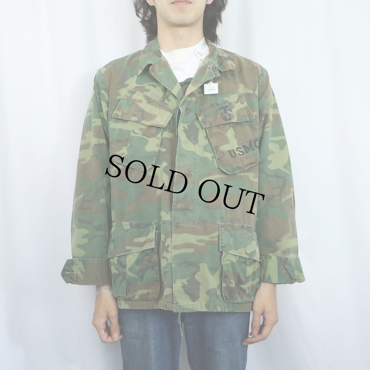 画像2: 60's U.S.ARMY ERDL迷彩 "グリーンリーフ" ファティーグジャケット MEDIUM-SHORT (2)