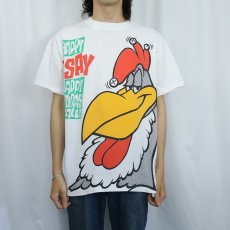 画像3: 90's Foghorn Leghorn USA製 "HAPPY I SAY HAPPY HOLIDAYS Y'ALL!" キャラクタープリントTシャツ (3)