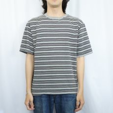 画像2: 90's UTILITY マルチボーダー柄 Tシャツ (2)