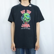 画像2: 2000's The Return of the Living Dead "EAT THE LIVING" ゾンビ映画プリントTシャツ BLACK L (2)