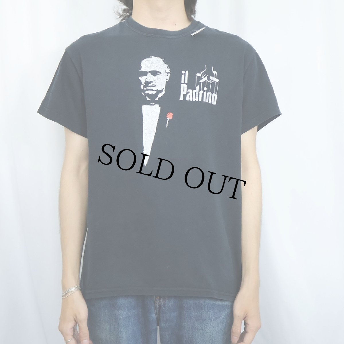 画像2: 2000's The Godfather "il Padrino" クライム映画プリントTシャツ BLACK M (2)