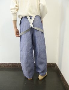 画像5: 50's FRENCH MILITARY オーバーオールカスタム リネンセーラーパンツ "ワンウォッシュ" DEADSTOCK 【W31 L30】 (5)