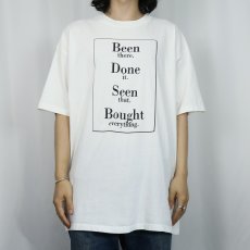 画像2: 90's bloomingdale's "Been there Done it. Seen that. Bought everything." デパートロゴプリントTシャツ XL (2)