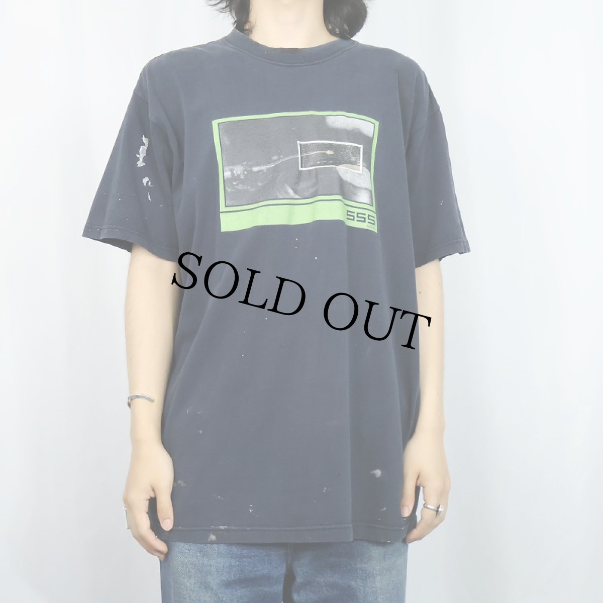 画像2: 90's TRIPLE FIVE SOUL CANADA製 "555 SOUL" プリントTシャツ BLACK L (2)