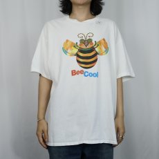 画像2: 90's "BeeCool" イラストプリントＴシャツ XL (2)