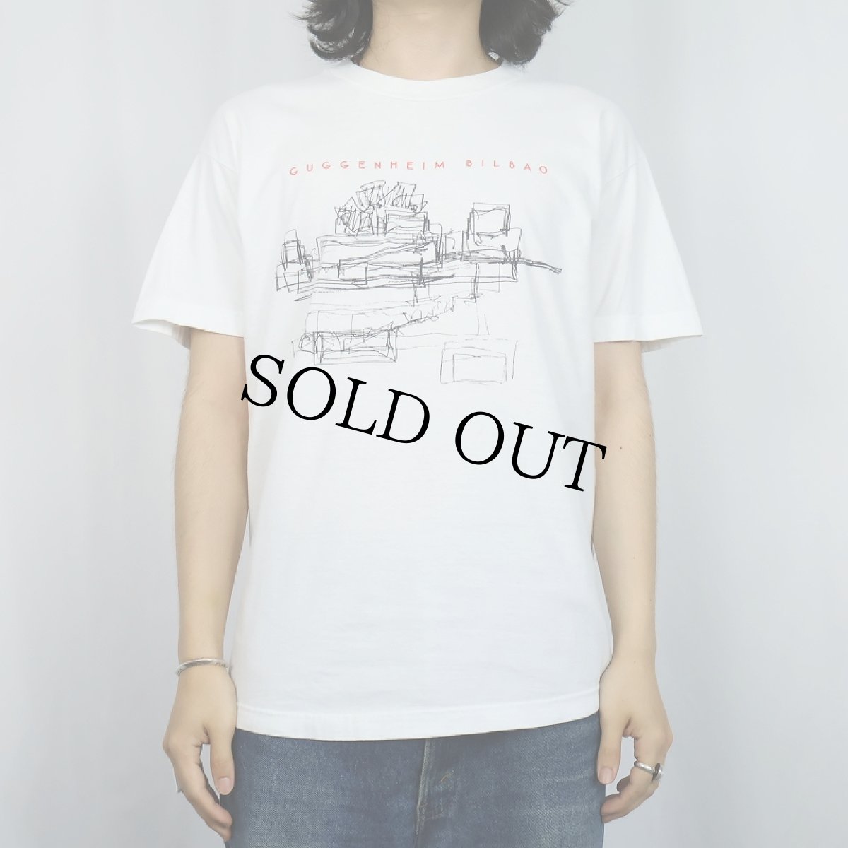 画像2: GUGGENHEIM MUSEUM BILBAO 美術館プリントTシャツ M (2)