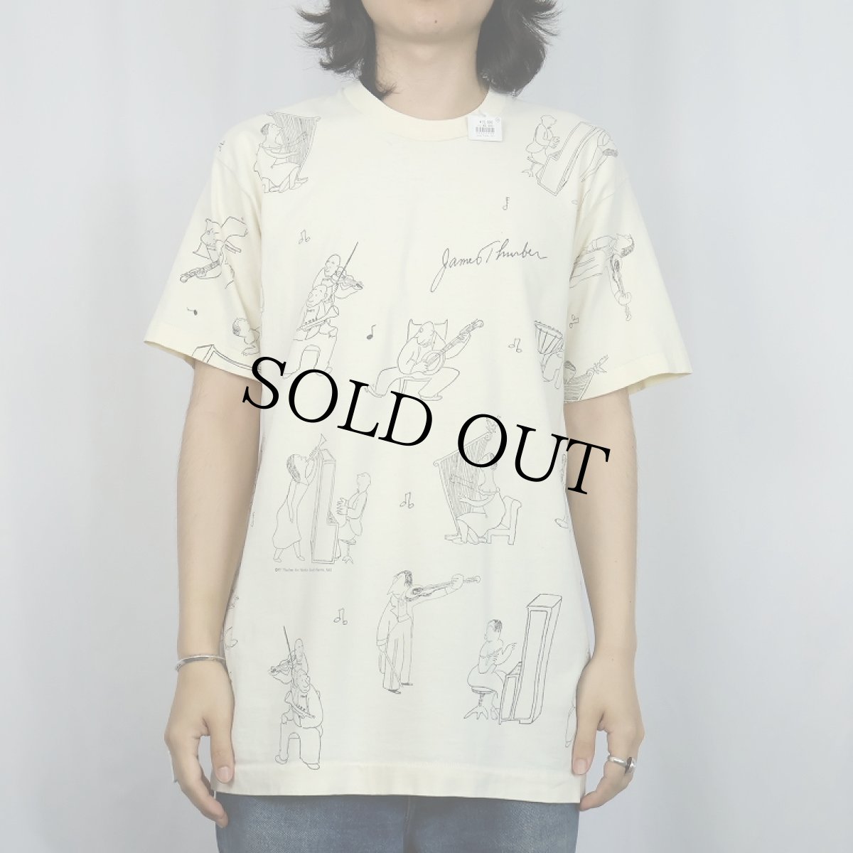 画像3: 90's James Thurber アートプリントTシャツ  (3)