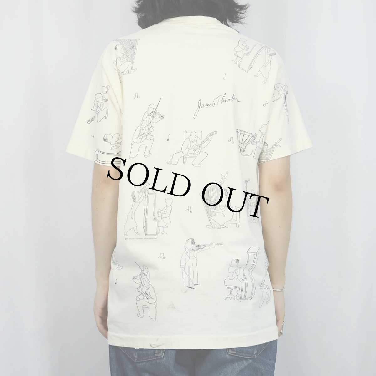 画像4: 90's James Thurber アートプリントTシャツ  (4)