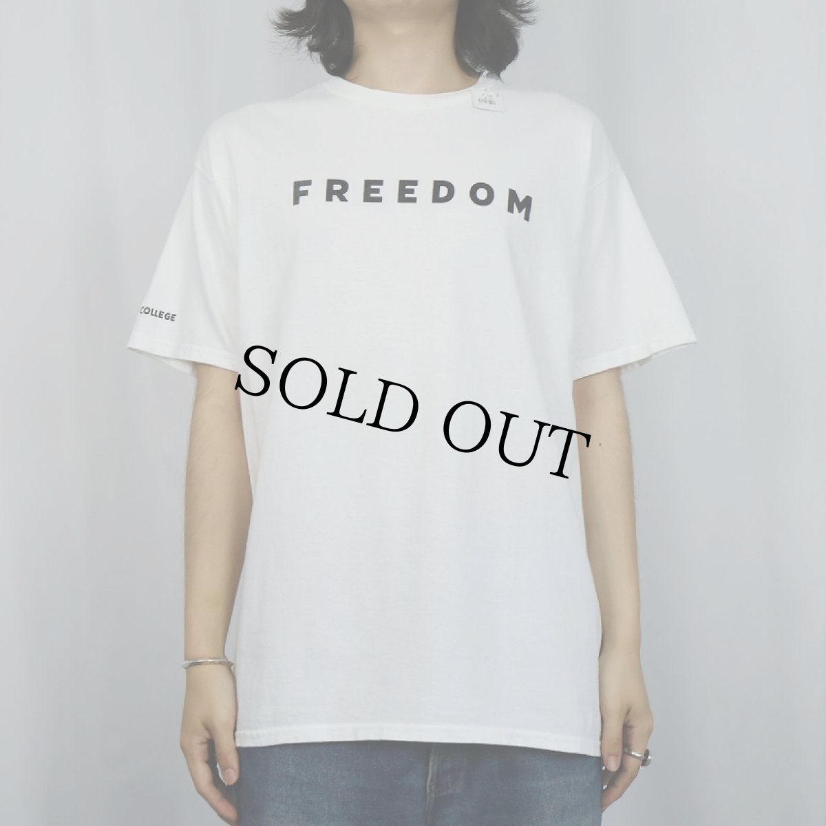 画像2: "FREEDOM" メッセージプリントTシャツ (2)