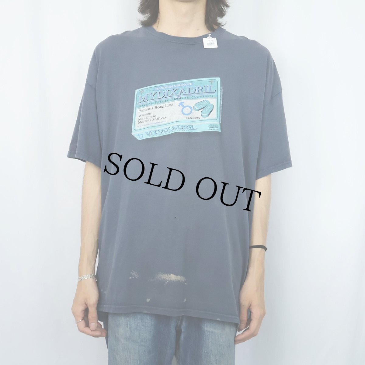 画像3: "got wood?" パロディプリントTシャツ NAVY (3)