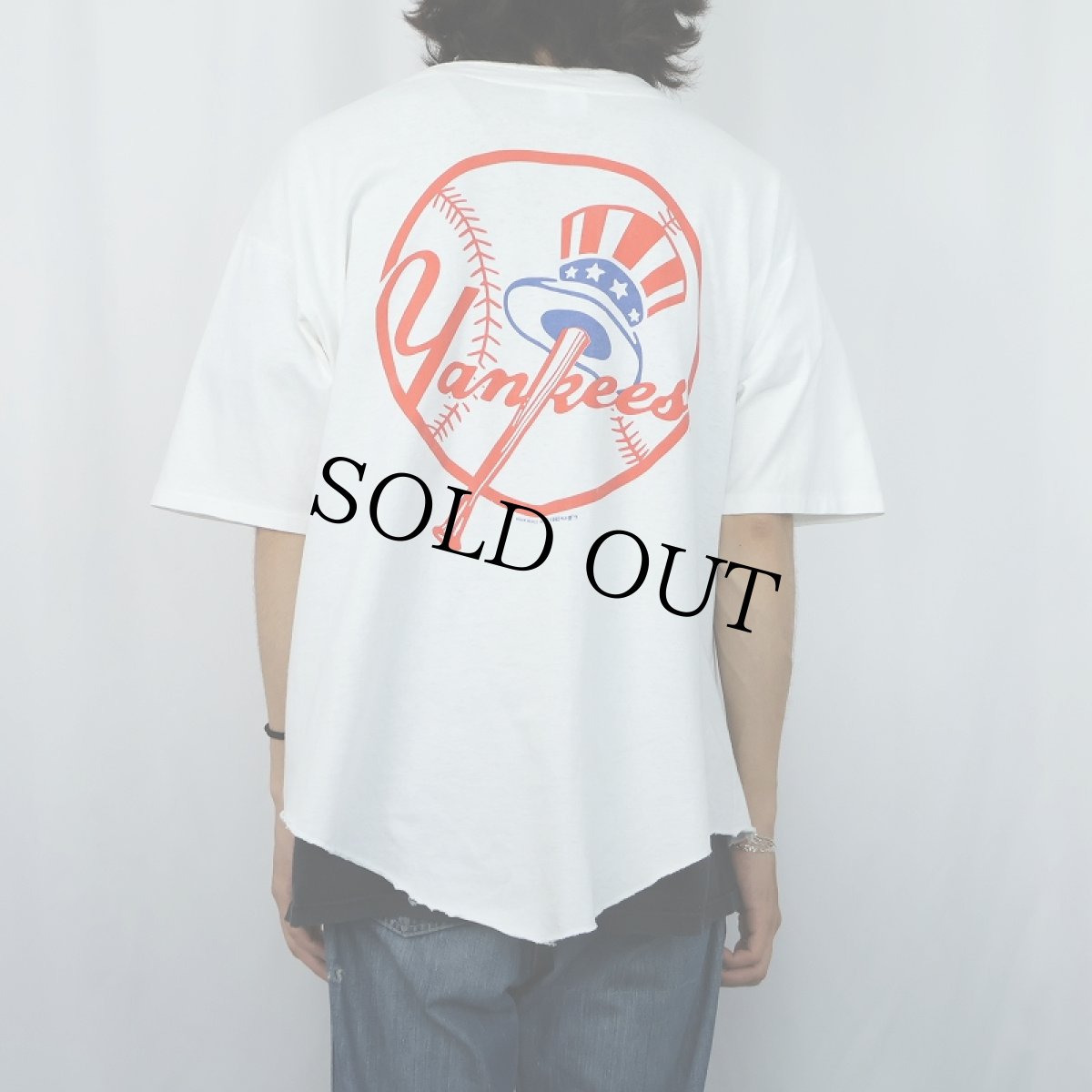 画像4: 90's  New York Yankees USA製 ロゴプリント ベースボールシャツ XL (4)