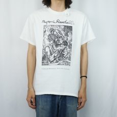 画像2: 2000's Byron Randall "TOMALES REGIONAL HISTORY CENTER" アートプリントTシャツ M (2)